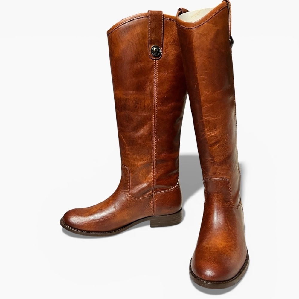 NEW with Box FRYE Melissa Button Equestrian Style Brown Leather Boots | Size 5.5 - Picture 9 of 15